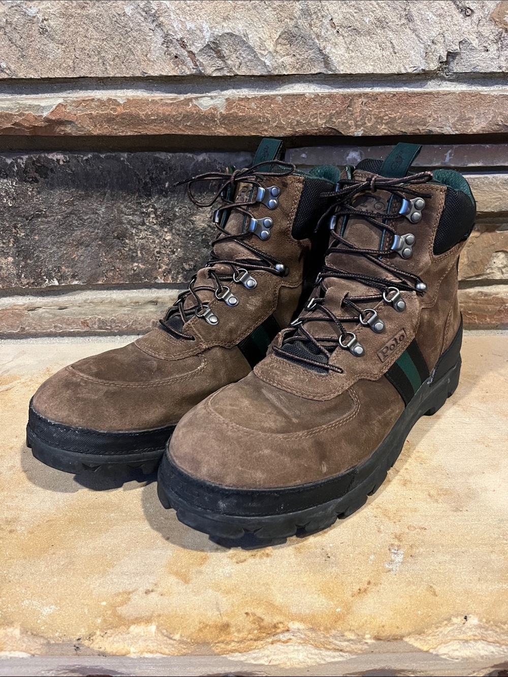 Polo Ralph Lauren Oslo Brown Suede Waterproof Tactical Boots